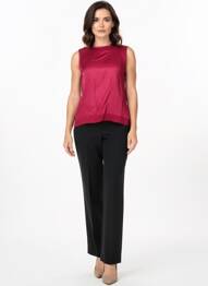 Top sans manche sans manche rouge LAUREN VIDAL femme