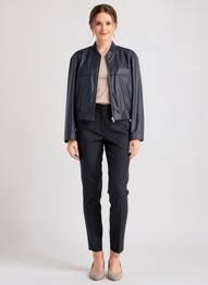 Veste simili cuir poches bleu URBANCODE femme