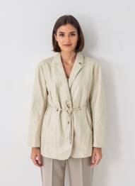 Veste simili cuir epaulette beige URBANCODE femme