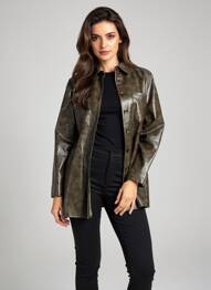 Veste simili cuir poches gris URBANCODE femme