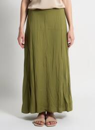Jupe longue coupe fluide vert LAUREN VIDAL femme