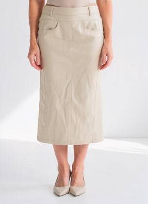 Jupe longue coupe droite beige URBANCODE femme