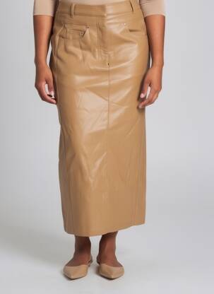 Jupe longue coupe droite beige URBANCODE femme