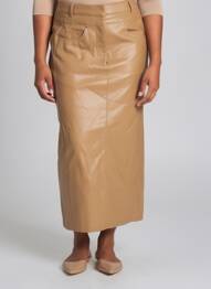 Jupe longue coupe droite beige URBANCODE femme