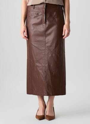 Jupe longue coupe droite marron URBANCODE femme