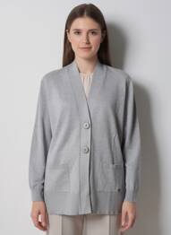 Gilet manches longues fermeture boutonnée sur le devant gris BLUOLTRE femme