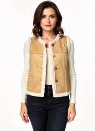 Gilet sans manche poches beige IN APRIL 1986 femme