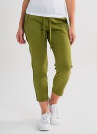Pantalon 7/8 taille élastique vert VANILLA femme