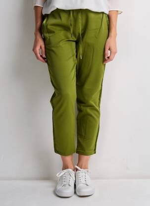 Pantalon 7/8 taille élastique vert PASSION femme