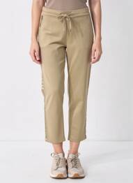 Pantalon 7/8 taille élastique marron VANILLA femme