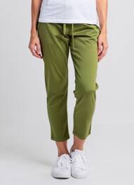 Pantalon 7/8 taille élastique vert PASSION femme