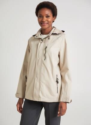 Coupe-vent poches a capuche beige REVER MILE femme