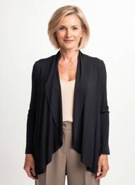 Gilet manches longues stretch noir AN II VITO femme