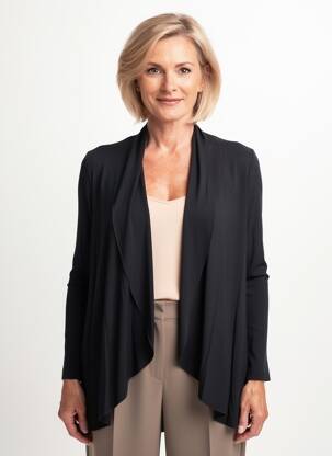 Gilet manches longues stretch noir AN II VITO femme