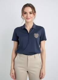 Polo stretch manches courtes bleu SAINT JAMES femme