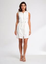 Robe courte sans manche sans manche blanc LIU JO femme