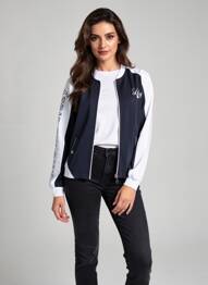 Veste casual poches bleu DELAHAYE femme