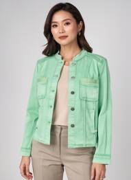 Veste casual poches vert THOMAS RABE femme