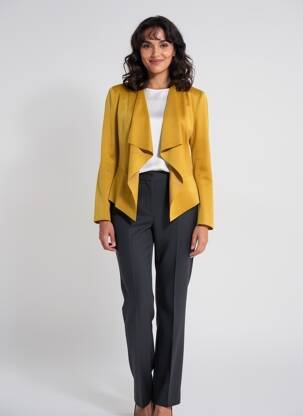 Veste chic col v jaune BETTY BARCLAY femme