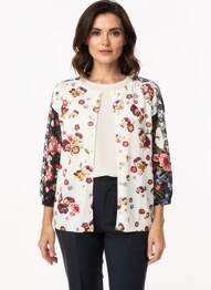 Gilet manches longues manches 3/4 blanc JEI'S BY LETIZIA DENARO femme