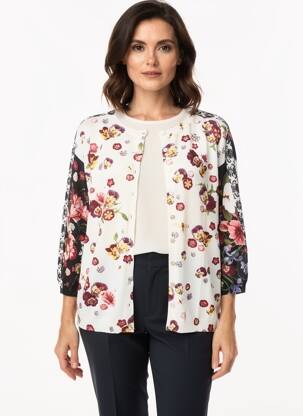 Gilet manches longues manches 3/4 blanc JEI'S BY LETIZIA DENARO femme