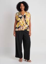 Top tissage jersey manches courtes jaune BETTY BARCLAY femme