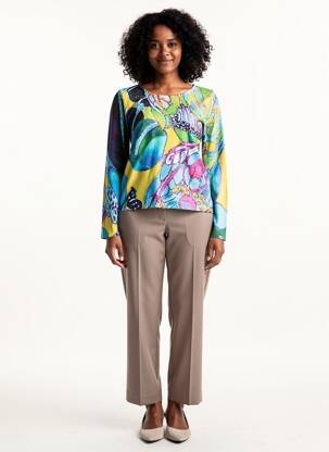 Pull coupe cintrée manches longues bleu OLIVIER PHILIPS femme