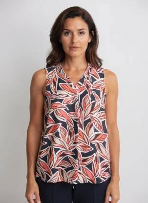 Top tissage crêpe sans manche rose BETTY BARCLAY femme