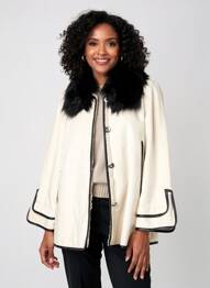 Manteau long a capuche a capuche beige REVER MILE femme