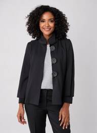 Veste casual coupe cintrée noir JOSEPH RIBKOFF femme