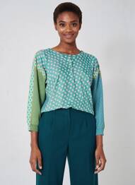 Pull col rond manches longues vert JEI'S BY LETIZIA DENARO femme