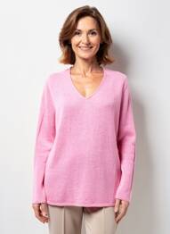 Pull col v manches longues rose GERRY WEBER femme
