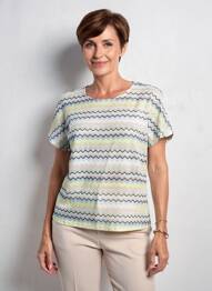 Top imprimé fantaisie manches courtes vert GERRY WEBER femme