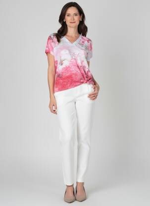 Top imprimé fantaisie manches courtes rose GERRY WEBER femme