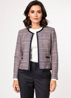 Veste casual col rond bleu BARILOCHE femme