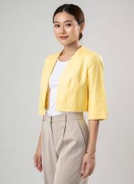 Veste casual coupe droite jaune COMMA, femme