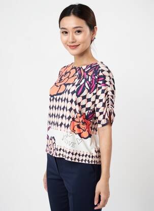 T-shirt coupe droite manches courtes violet BETTY BARCLAY femme