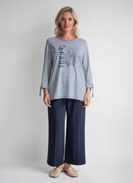 T-shirt manches 3/4 manches 3/4 bleu RABE femme