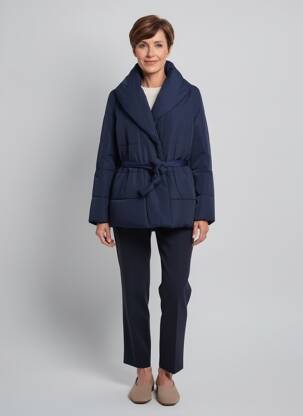 Doudoune manches longues sans capuche bleu PERSONA femme