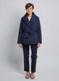 Doudoune poches sans capuche bleu PERSONA femme