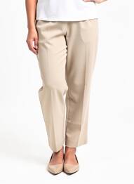 Pantalon droit taille élastique beige PERSONA femme