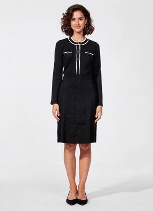 Robe pull stretch manches longues noir GERARD DAREL femme