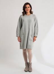 Robe pull coupe droite manches longues gris GERARD DAREL femme