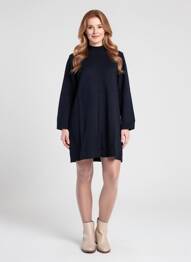 Robe pull col col montant manches longues noir GERARD DAREL femme