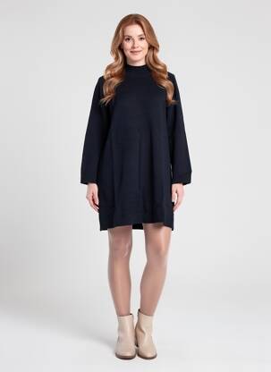 Robe pull col col montant manches longues noir GERARD DAREL femme