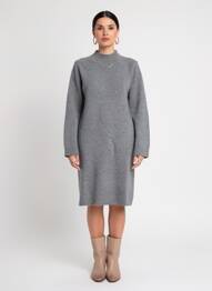 Robe pull col col montant manches longues gris GERARD DAREL femme