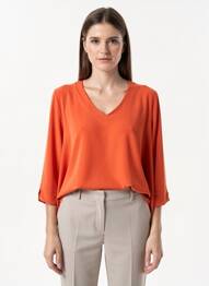 Top stretch manches 3/4 orange JORGIE PARIS femme