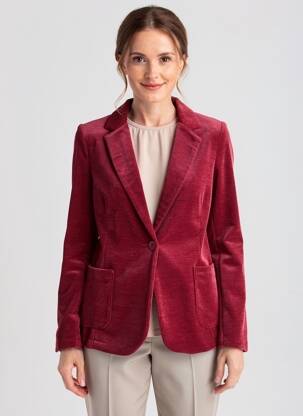 Blazer coupe cintrée rouge MADE IN ITALY femme
