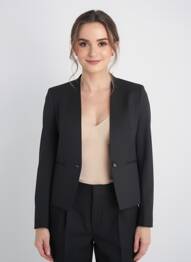 Veste casual finition intérieure doublée noir MAZAO femme