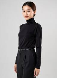 Sous-pull coupe cintrée manches longues noir MAX MARA femme